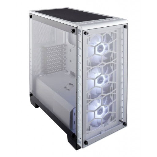 Corsair Crystal CC-9011129-WW 460X RGB Compact Windowed Mid-Tower White ATX Desktop Chassis