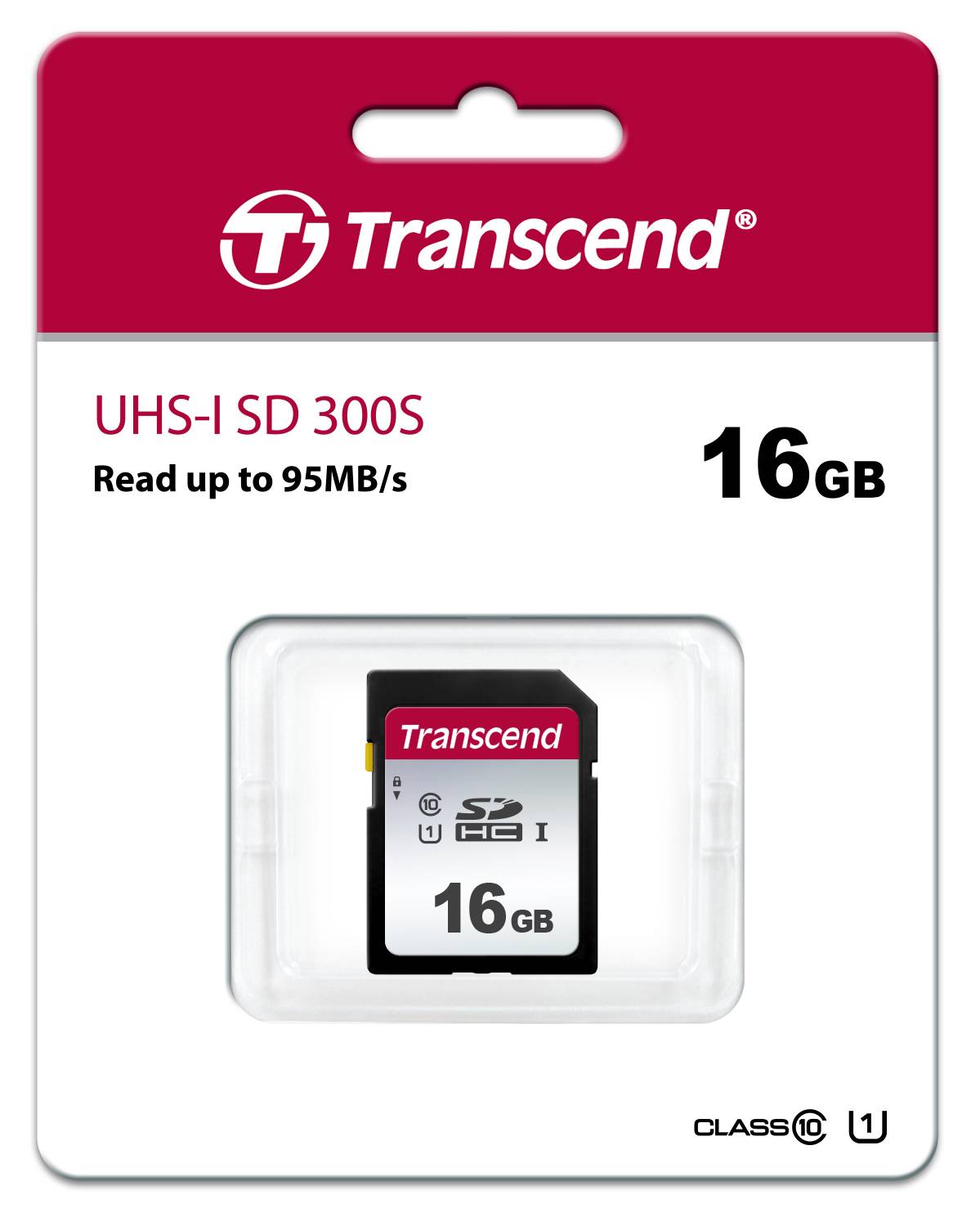 TRANSCEND 300S 16GB UHS-I CLASS 10 U1 SDHC CARD - TLC