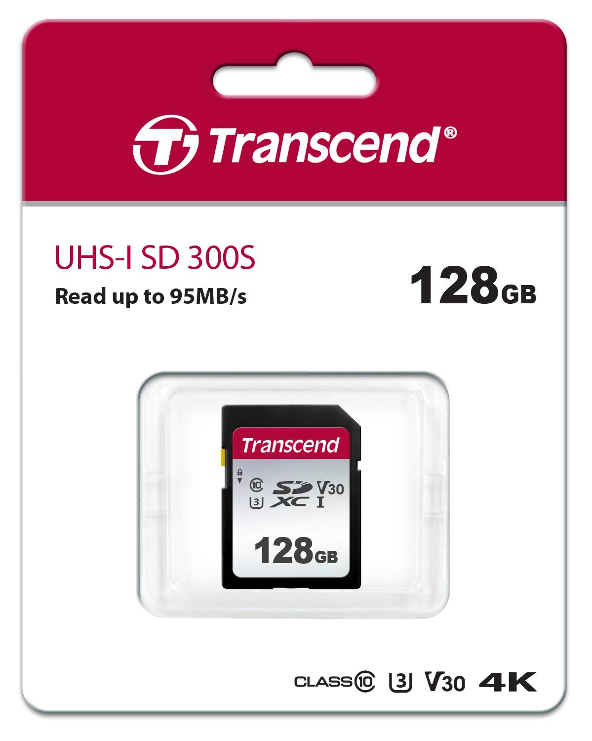 TRANSCEND 300S 128GB UHS-1 CLASS 10 U1 U3 V30 SDXC CARD - TLC