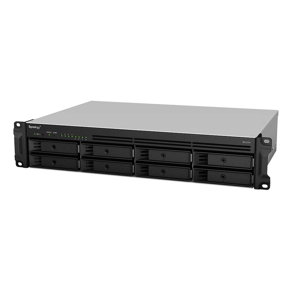 RackStation 4-bay (up to 16-bay); Xeon D-1527 Quad Core 2.2Ghz; 8GB RAM (Up to 64GB); 4 x GbE LAN; 2x USB3.0; Redundant PSU