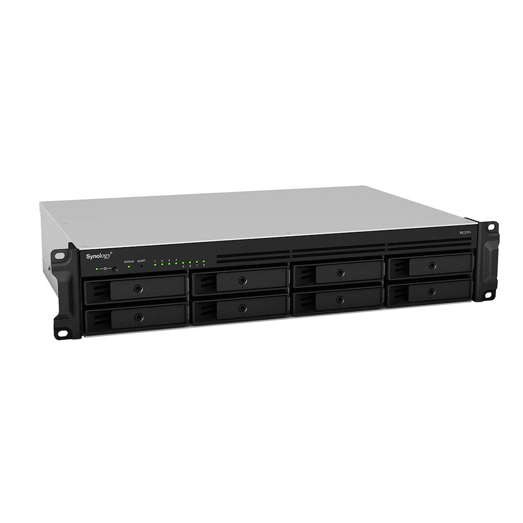 RackStation 4-bay (up to 16-bay); Xeon D-1527 Quad Core 2.2Ghz; 8GB RAM (Up to 64GB); 4 x GbE LAN; 2x USB3.0; Redundant PSU