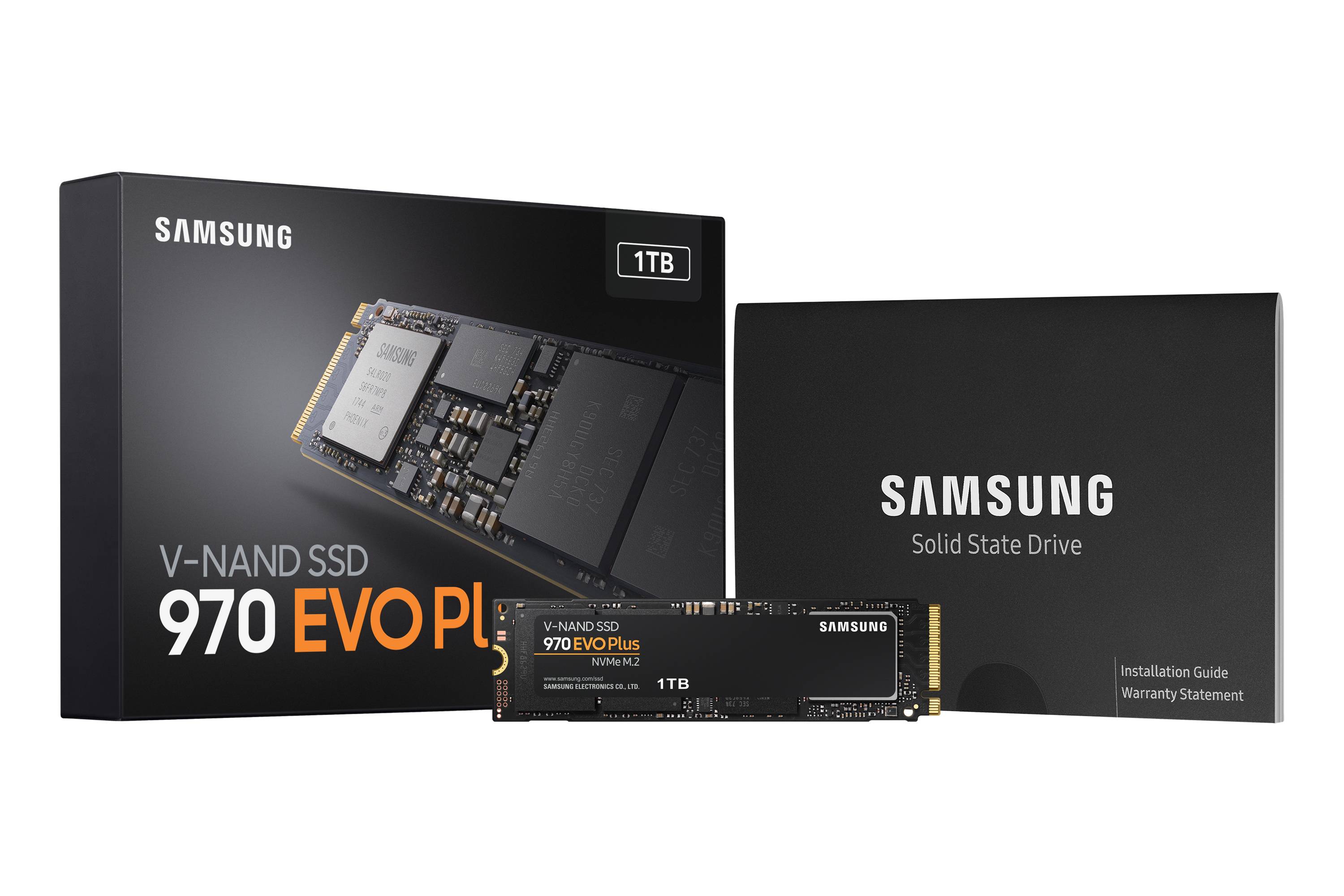 SAMSUNG 970 EVO Plus 1TB NVMe SSD - Read Speed up to 3500 MB/s; Write Speed to up 3300 MB/s 600 TBW; 1.5 M Hrs MTBF