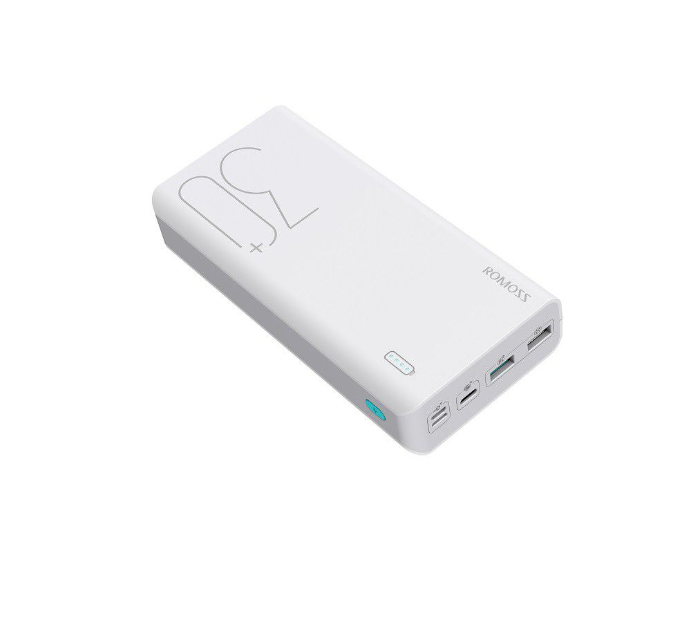 Romoss Sense8+ 30000mAh QC Type-C Power Bank - White