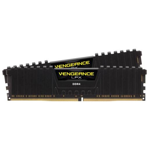 Corsair VENGEANCEÂ® LPX 16GB (2 x 8GB) DDR4 DRAM 3200MHz C16 Memory Kit; 16-20-20-38; 1.35V; Black