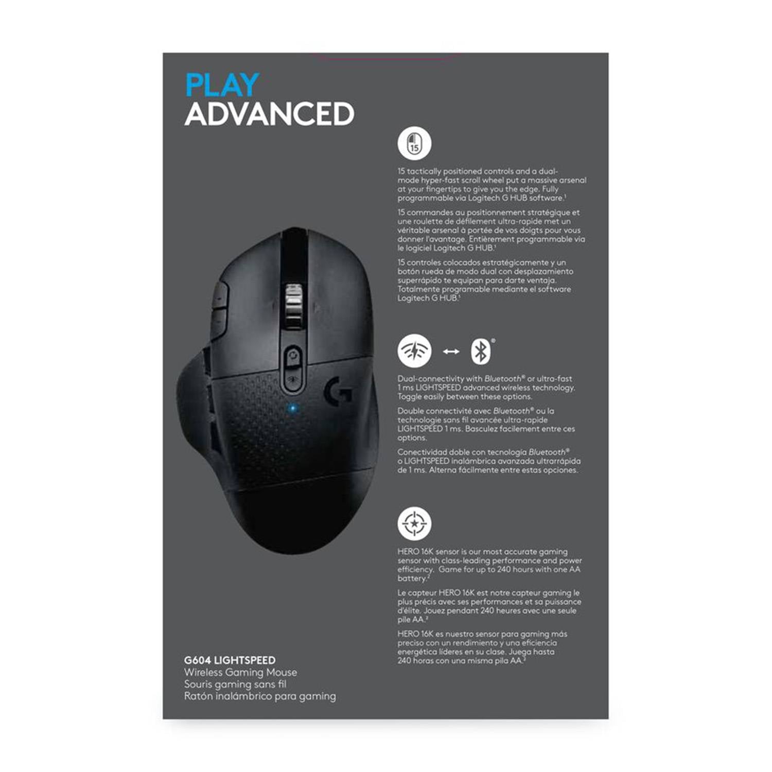 Logitech G604 Lightspeed Wireless Gaming Mouse 910-005650