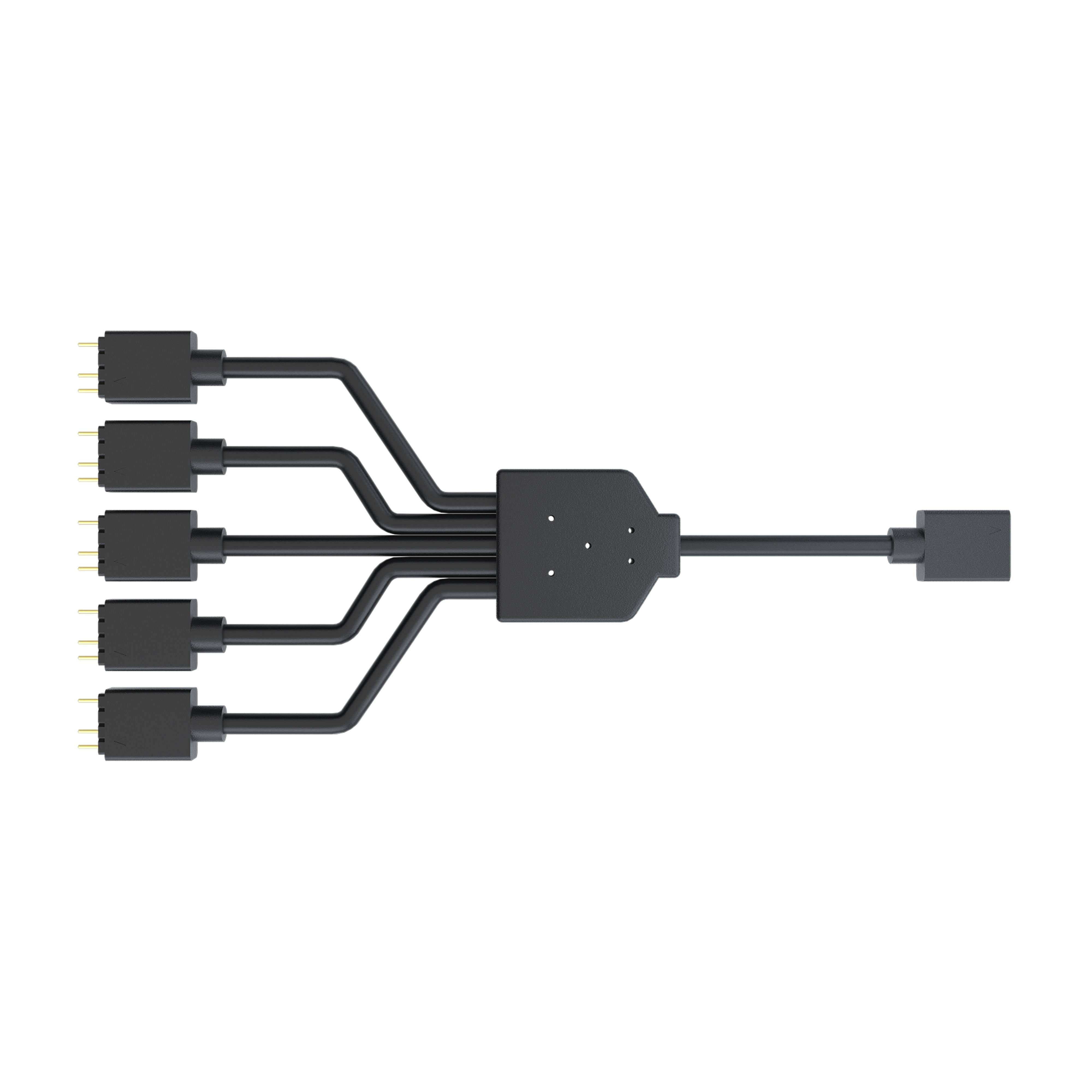 Cooler Master 1 Into 5 Addressable ARGB Splitter Cable; 50cm; Daisy-chaining capability; 5-pin and 4-pin ARGB header compat
