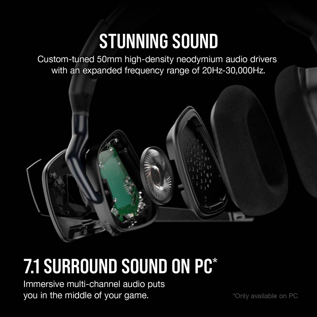 Corsair Void RGB Elite Wireless Premium Gaming Headset - Carbon
