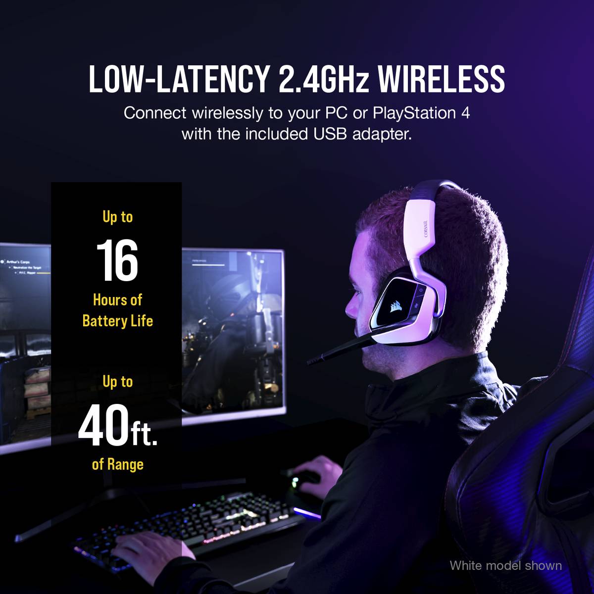 Corsair Void RGB Elite Wireless Premium Gaming Headset - Carbon