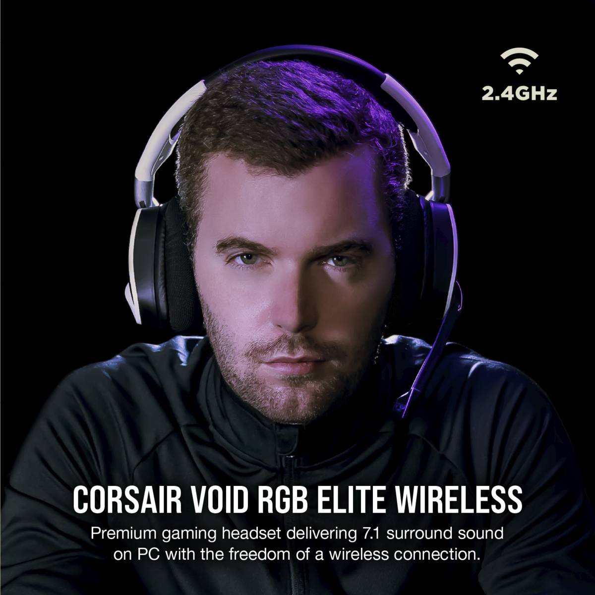 Corsair Void RGB Elite Wireless Premium Gaming Headset - White