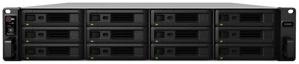 RackStation 12 bay (up to 36-bay); 4 Core 2.4GHz; 8GB DDR4 ECC UDIMM RAM (up to 64GB); 2x GbE LAN; 1x 10GbE LAN;