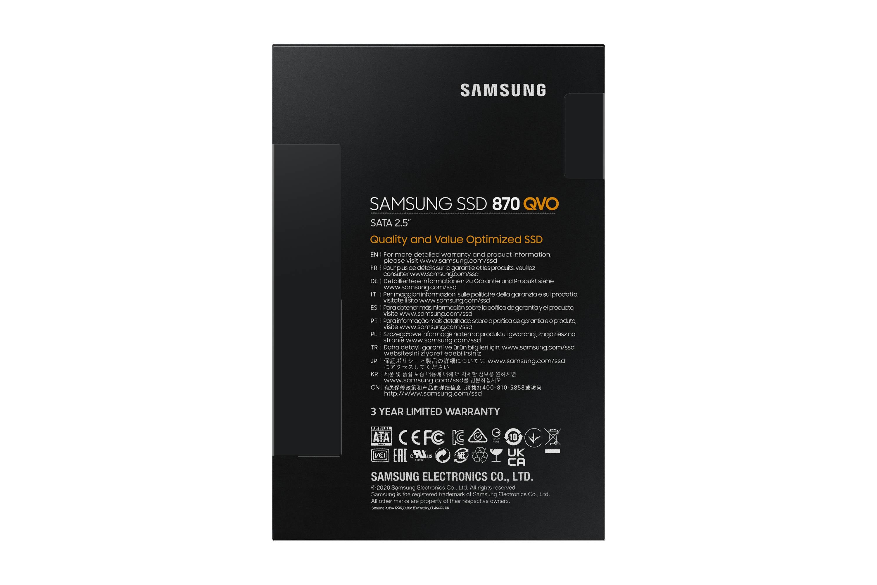 SAMSUNG MZ-77Q2T0BW 2TB 870QVO 2.5'' SSD
