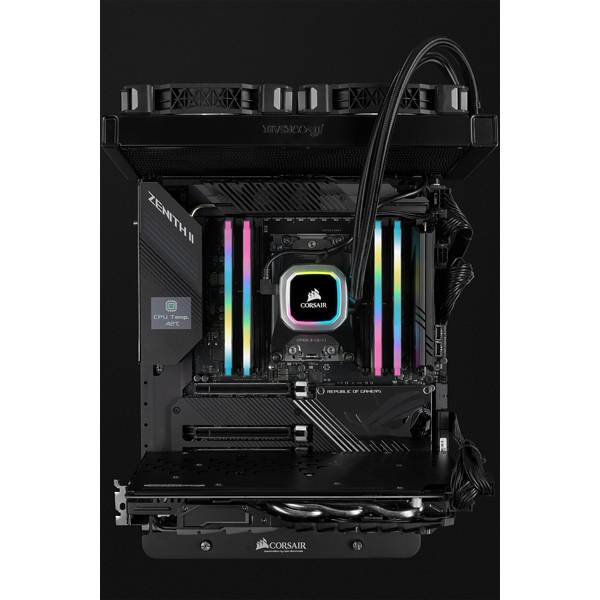 Corsair VENGEANCEÂ® RGB PRO SL 16GB (2 x 8GB) DDR4 DRAM 3200MHz C16 Memory Kit; 18-22-22-42; 1.35; Black