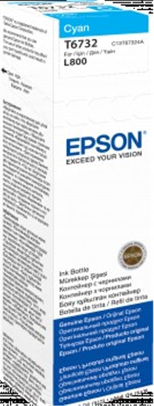 Ink Bottles Cyan 70ml EcoTank L800 /810 / 850 / 1800 Epson.