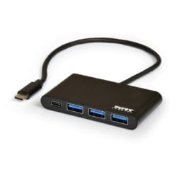 PORT CONNECT USB TYPE-C TO 3 X USB3.0|1 X TYPE-C ADAPTER – BLACK - Platinum Selection