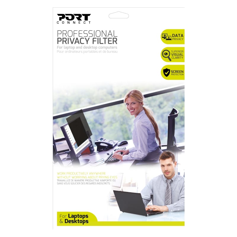 Port Designs Privacy Filter 2D 17 Laptop - Platinum Selection