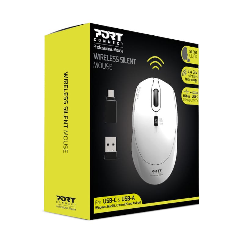 PORT MOUSE SILENT RF WHT