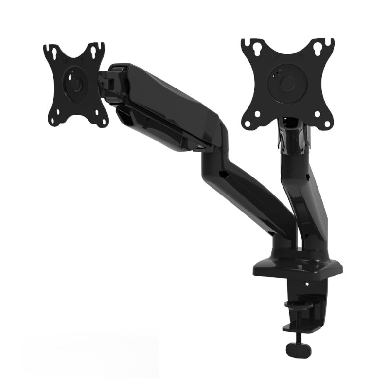 PORT MONITOR ARM DUAL BK