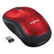 LOGITECH M185 WIRELESS OPTICAL MOUSE, RED-0