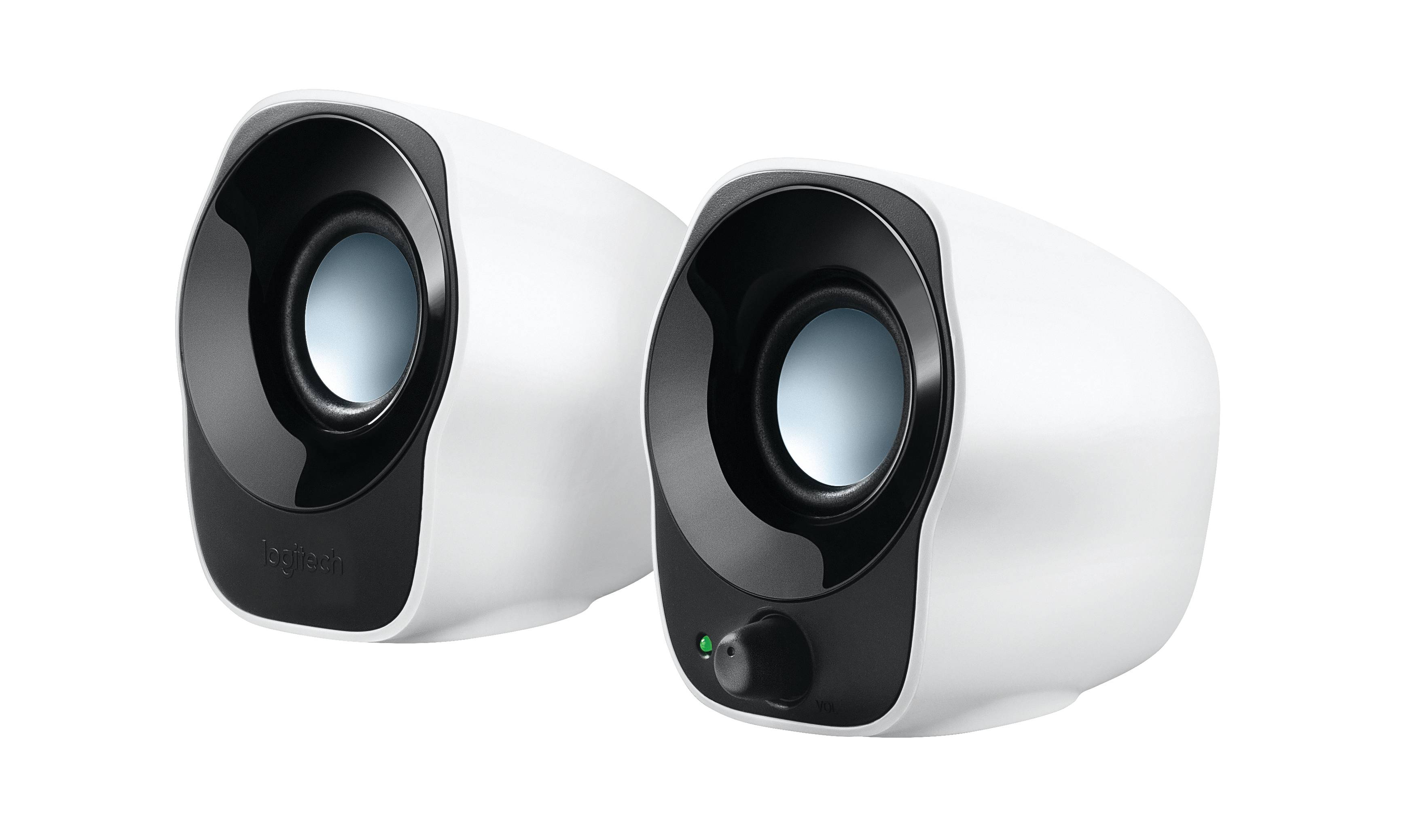 Logitech Desktop Speakers Z120 2.0 USB Powered 3.5 mm audio input  Cable management  Power and volume controls  1.2 Watts RMS