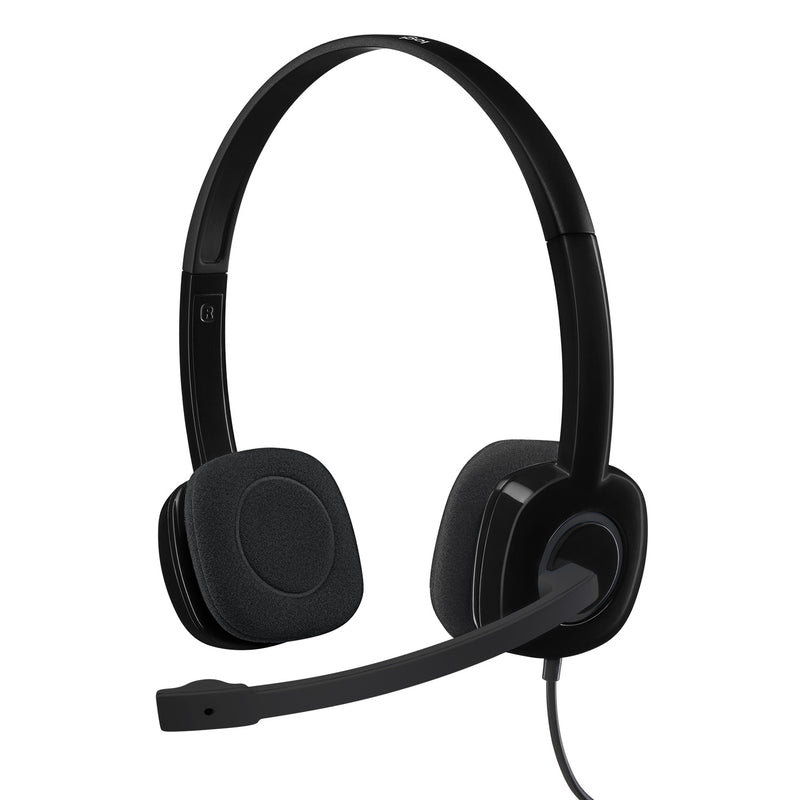 Logitech H151 Wired Stereo Headset 3.5mm - Black-0