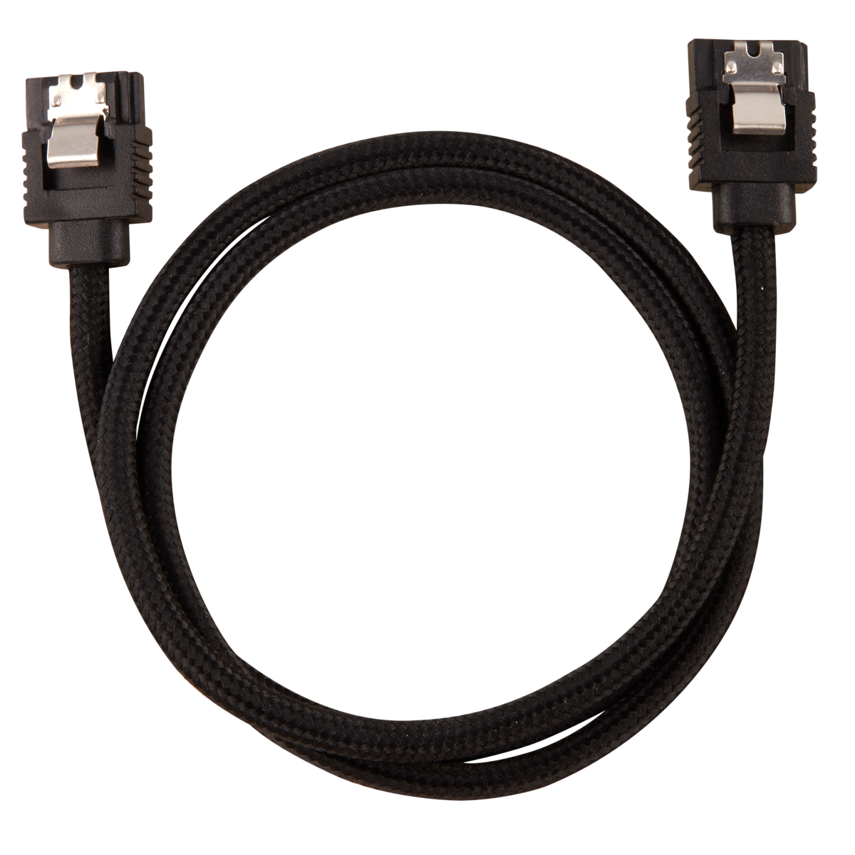 Premium Sleeved SATA 6Gbps 60cm Straight Cable - Black