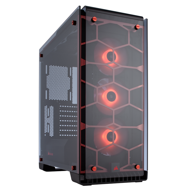 Crystal Series™ 570X RGB ATX Mid-Tower Case — Red