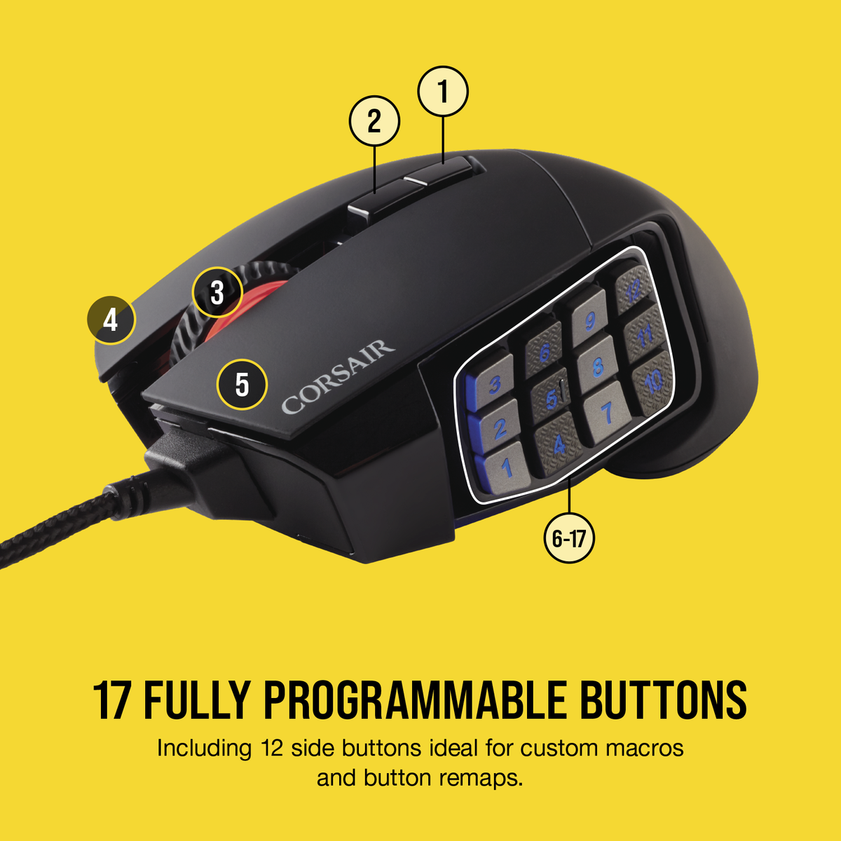 Corsair SCIMITAR RGB ELITE Optical Gaming Mouse