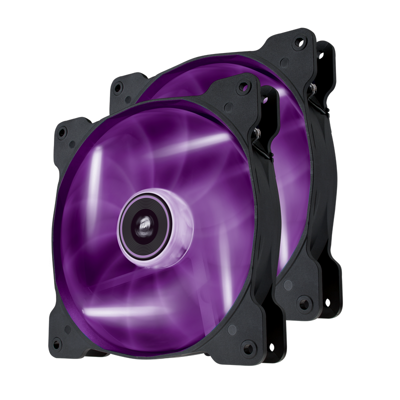 Corsair Air Series™ SP140 LED Purple High Static Pressure 140mm Fan Twin Pack