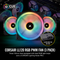 LL120 RGB 120mm Dual Light Loop RGB LED PWM Fan — 3 Fan Pack with Lighting Node PRO