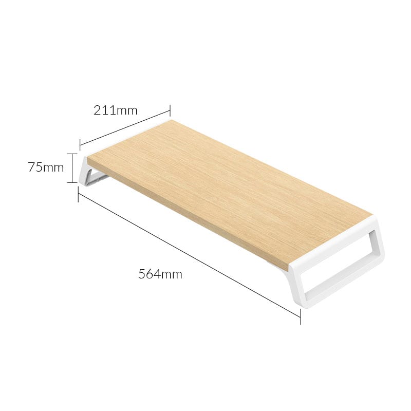 Orico Monitor Stand Riser Wood+ABS - White