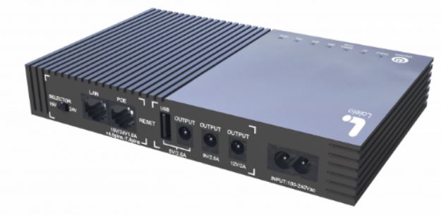 Lalela R1818 48840MWH Wi-Fi Router UPS 5 9 12V 9V and 12V POE Out USB 1Y