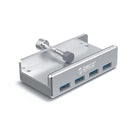 Orico 4 Port USB3.0 Clip-Type Hub Aluminium - Platinum Selection