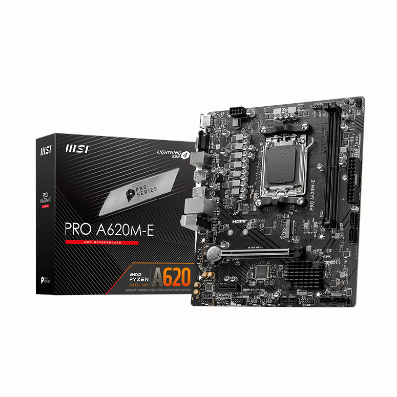 MSI PRO A620M-E AMD AM5 mATX Gaming Motherboard-0