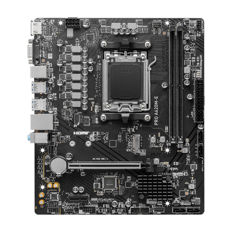 MSI PRO A620M-E AMD AM5 mATX Gaming Motherboard-1