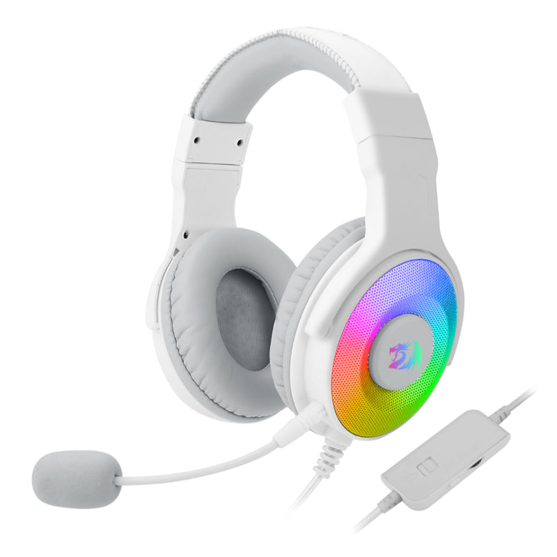 Redragon PANDORA 2 USB + 3.5mm Aux 7.1 RGB Gaming Headset - White
