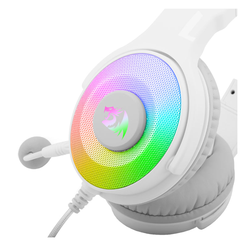 Redragon PANDORA 2 USB + 3.5mm Aux 7.1 RGB Gaming Headset - White