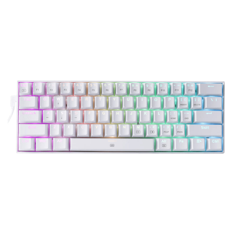 Redragon DRAGONBORN 60% RGB Mechanical Gaming Keyboard - White (UNBOXED DEAL)