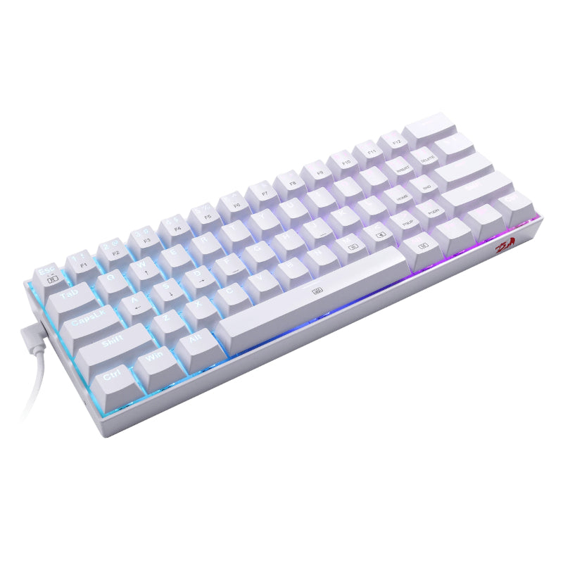 Redragon DRAGONBORN 60% RGB Mechanical Gaming Keyboard - White (UNBOXED DEAL)