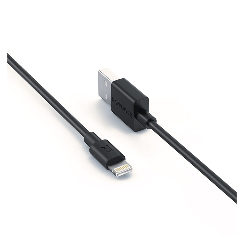 Romoss Power Bank & Ravpower USB to Lightning 3 Pack 1x 0.6m|1x 1m|1x 2m Cable - Black