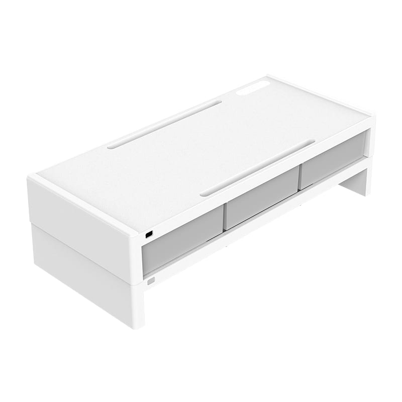 Orico Monitor Stand Riser White with Grey draws