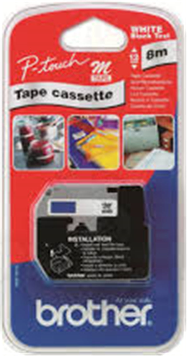 Non Laminated Tape Black On Yellow 8M X 9MM