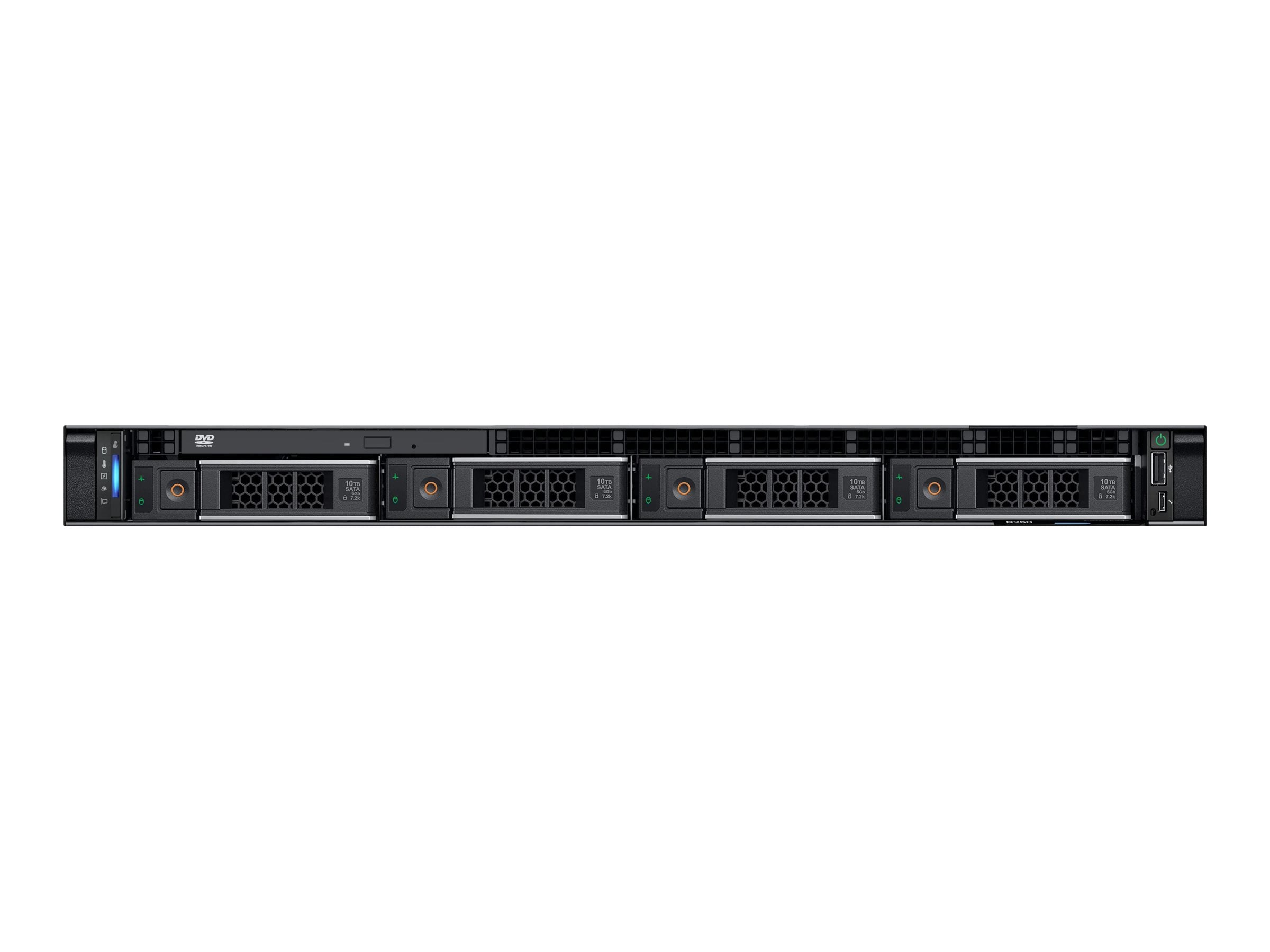 PE R250/Chassis 4 x 3.5" Hot Plug Hard Drives/Xeon E-2314/16GB/1x2TB Hard Drive SATA 6Gbps 7.2K 512n 3.5in Hot-Plug/Rails/Bezel/Broadcom 5720 Dual Port/iDRAC9 Basic 15G/450W/3yr Basic Onsite-1