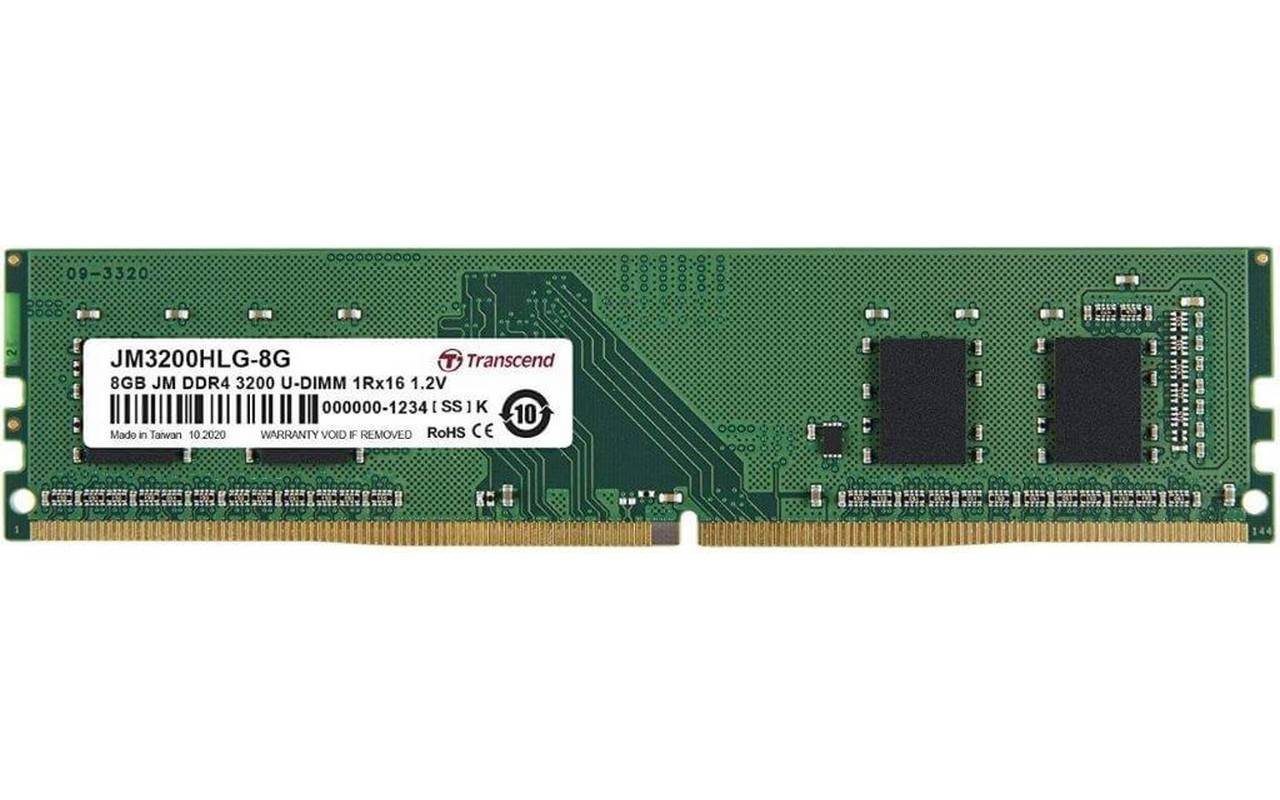 TRANSCEND JET MEMORY 8GB DDR4-3200 Desktop DIMM 1RX8 CL22