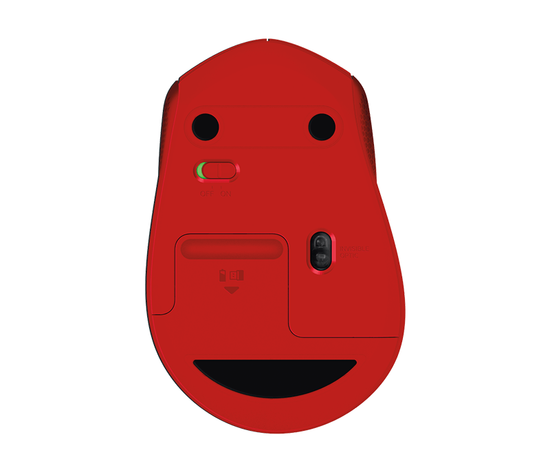 Logitech M330 Silent Plus Wireless Mouse (Red)