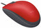 910-005489 Logitech M110 Silent Red Corded Optical Mouse