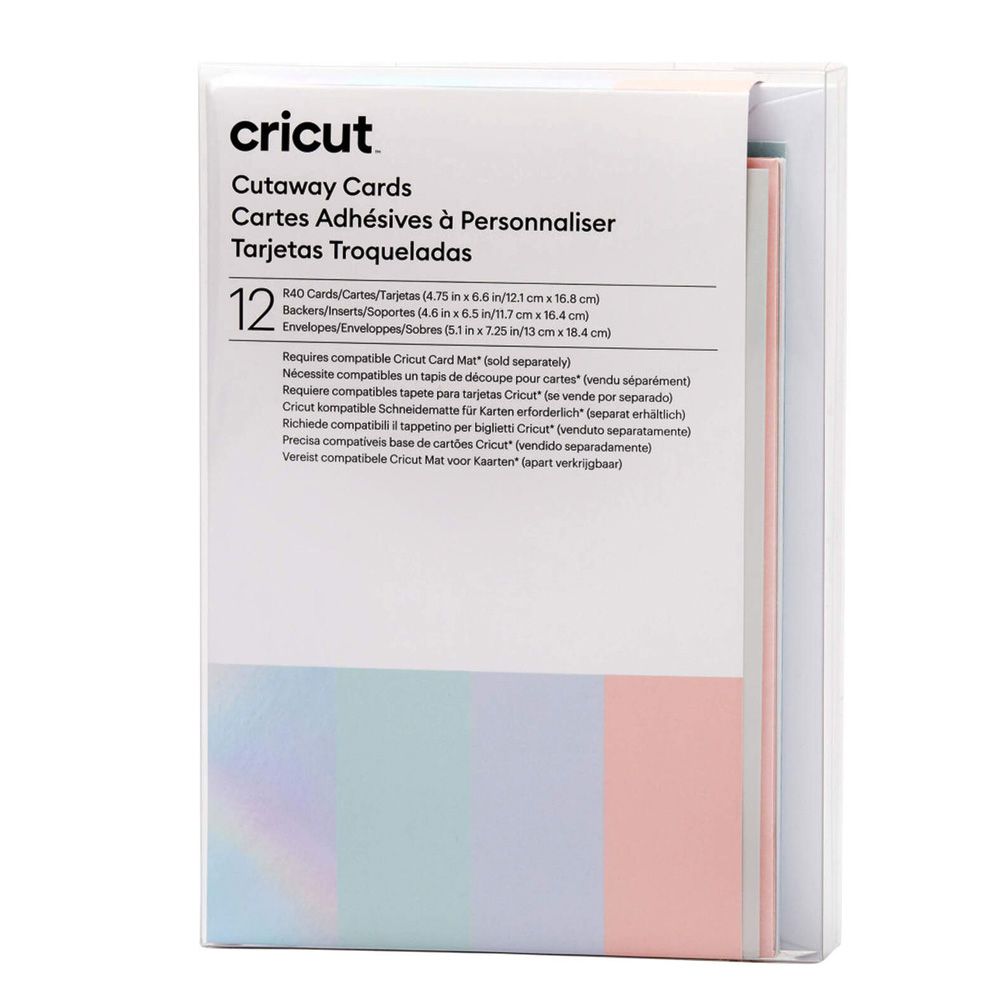 2009483 - Cricut Cut-Away Cards Pastel R40 (12;1 Cm X 16;8 Cm) 12-Pack
