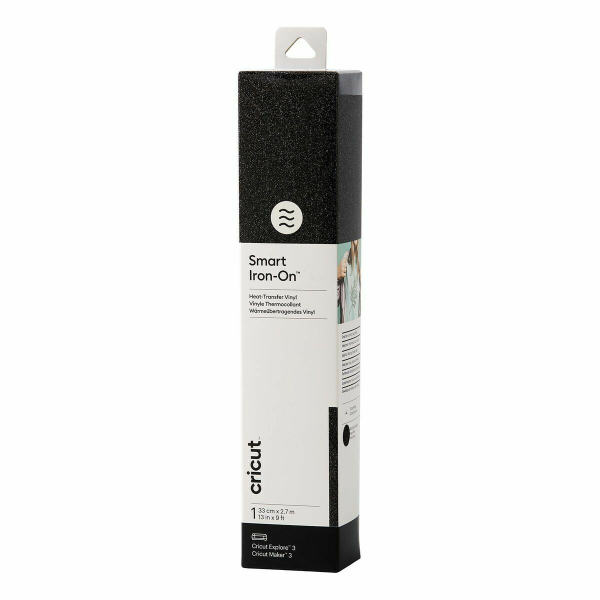2009060: Cricut Smart Iron-on 33x273cm 1 sheet (Glitter Black)
