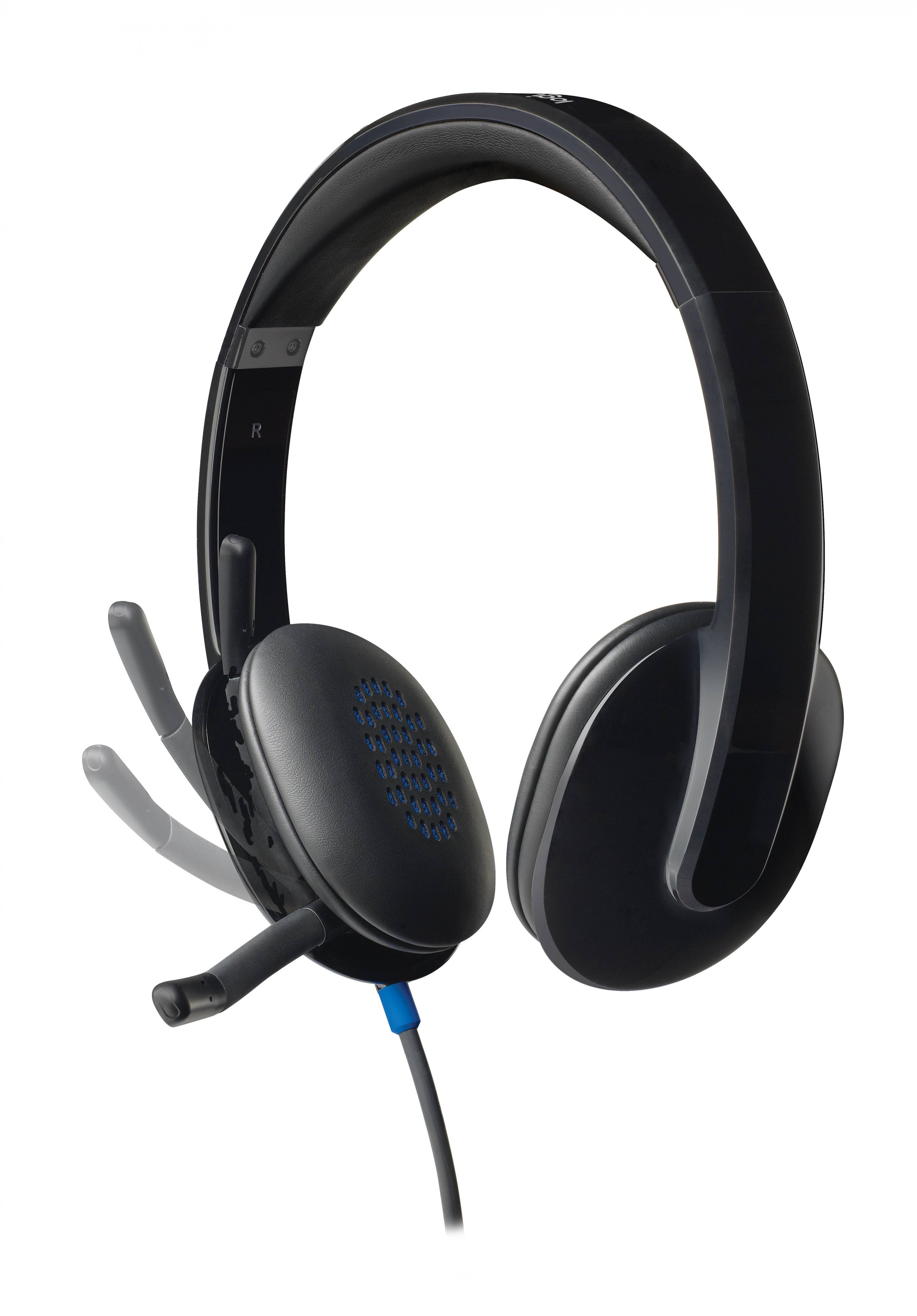 Logitech Headset H540 USB Headset Laser Tuned Drivers Comfortable Padding On Ear Audio Controls  Plug & Play