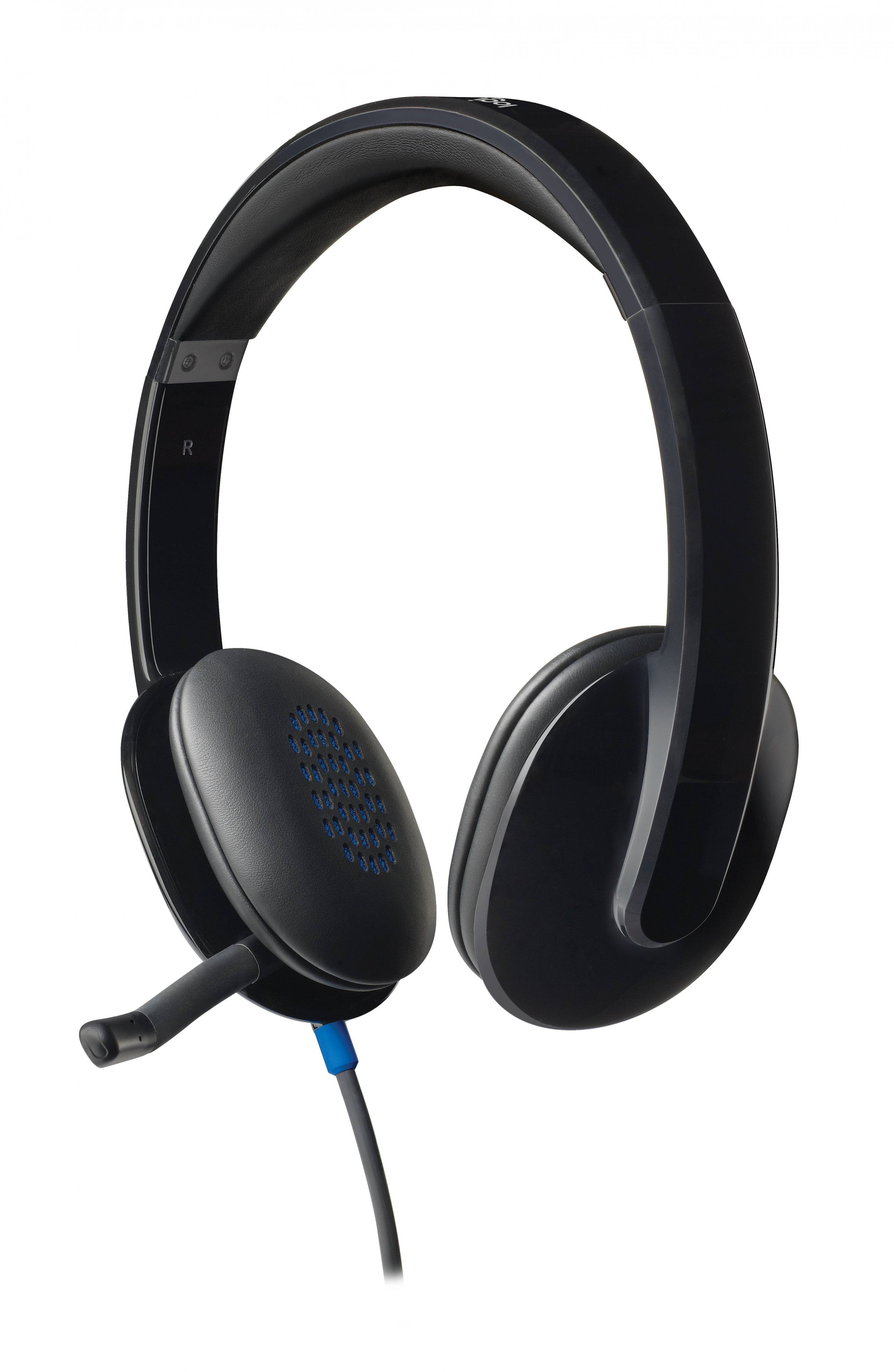 Logitech Headset H540 USB Headset Laser Tuned Drivers Comfortable Padding On Ear Audio Controls  Plug & Play