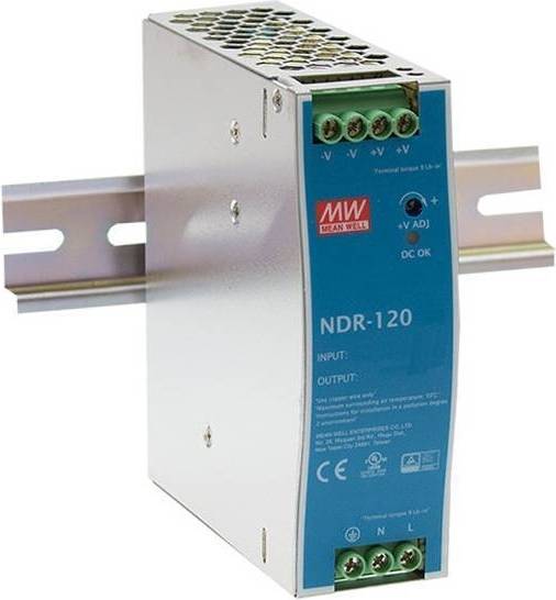 VIVOTEK Industrial Power Supply; 220VAC or 370VDC input and 48VDC output; Din Rail
